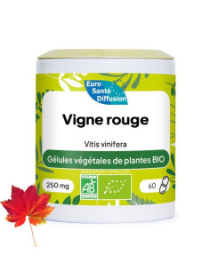 Boite de 60 ou 250 gélules de Vigne rouge (vitis vinifera) BIO 250mg phytofrance