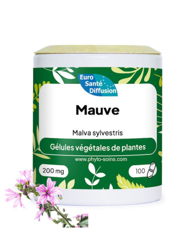 Boite de 100 ou 250 gélules de Mauve (Malva sylvestris) 190mg phytofrance