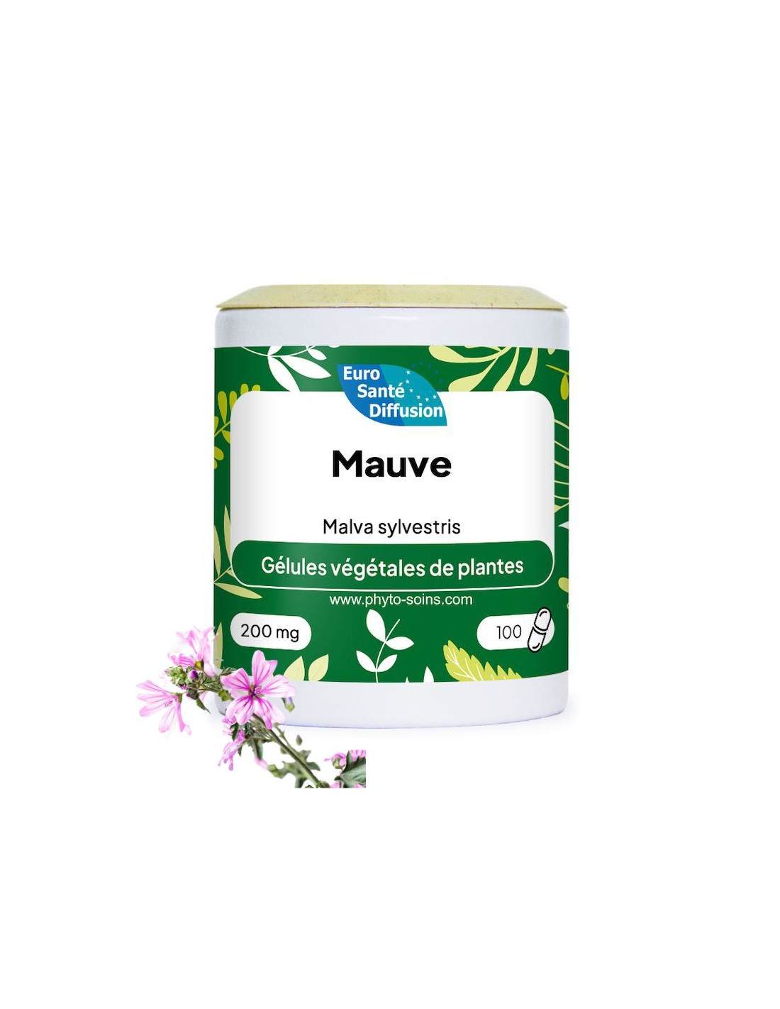 Boite de 100 ou 250 gélules de Mauve (Malva sylvestris) 190mg