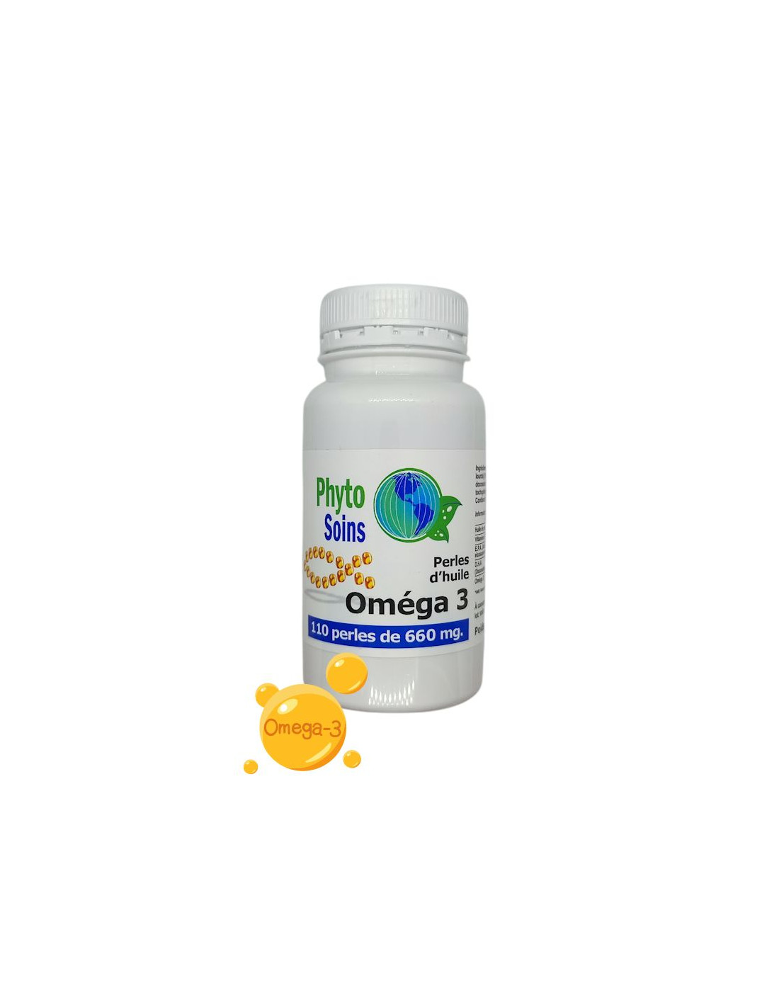 Capsules d'huile de saumon riche en oméga 3 (110 ou 220 capsules) - Phyto-soins