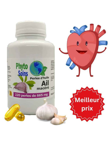 Capsules d'ail macéré hautement dosées (110 ou 220 capsules) - Phyto-soins