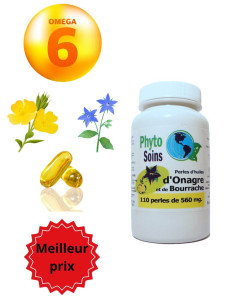 110 Capsules d'huiles d'onagre et de bourrache - Phyto-soins