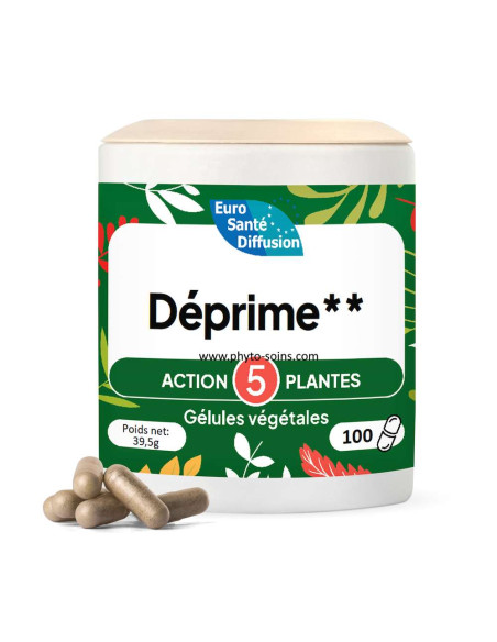 Gélules action 5 plantes Déprime Phytofrance Gélules action 5 plantes Déprime Phytofrance