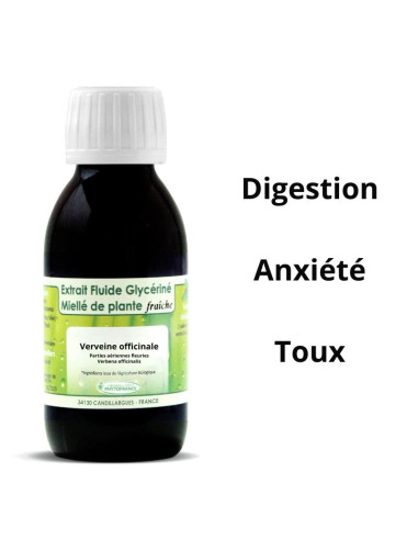 Extrait fluide glycériné de Verveine officinale fraiche et BIO