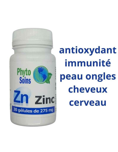 Gélules de Zinc - 30 gélules - Phyto-soins