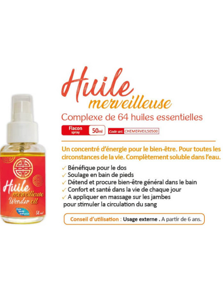 Huile Merveilleuse (mélange de 64 huiles essentielles) - Phytofrance par phyto-soins
