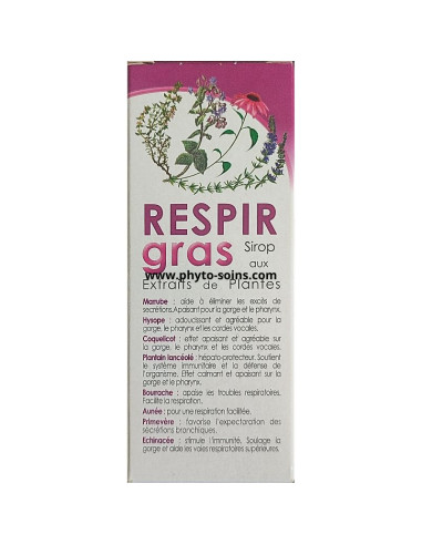 Sirop Respir Gras composition et propriétés - phyto-soins