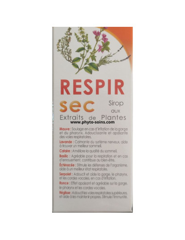 Sirop Respir Sec composition et propriétés - Phyto-soins