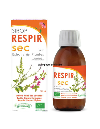 Sirop Respir Sec aux extraits de plantes BIO - Phytofrance