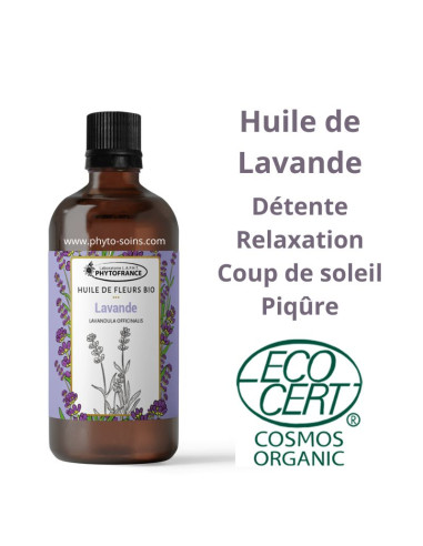 Huile solarisée de Lavande 100ml – Bio & 100 % naturelle - Phytofrance