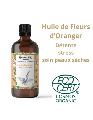 Huile solarisée de Fleur d'Oranger (Néroli) 100ml – Bio & 100 % naturelle - Phytofrance