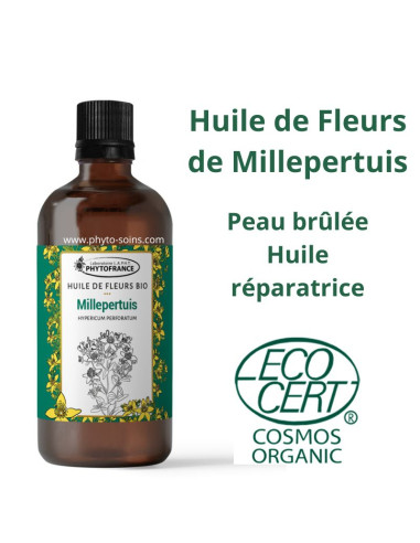 Huile solarisée de Fleur de Millepertuis 100ml – Bio & 100 % naturelle - Phytofrance
