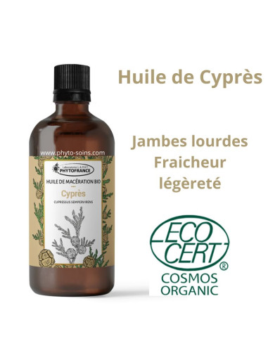 Huile solarisée de Cyprès 100ml – Bio & 100 % naturelle - Phytofrance