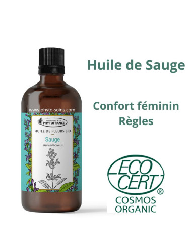 Huile solarisée de Fleurs de Sauge 100ml – Bio & 100 % naturelle - Phytofrance
