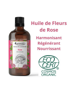 Huile solarisée de Fleurs de Rose de Damas 100ml – Bio & 100 % naturelle - Phytofrance