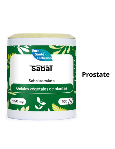 Boite de 60 ou 250 gélules de Sabal (Palmier de Floride) - Phytofrance par phyto-soins