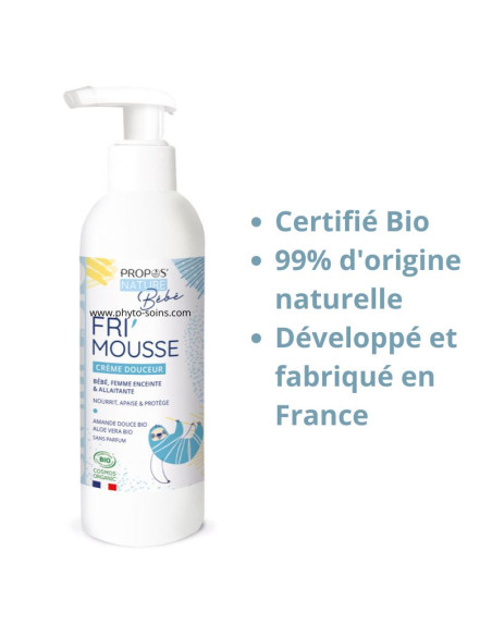 Fri'mousse crème corps douceur bébé 200ml - Propos nature