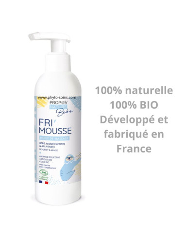 Fri'mousse huile de massage BIO bébé 200ml - Propos nature par phyto-soins