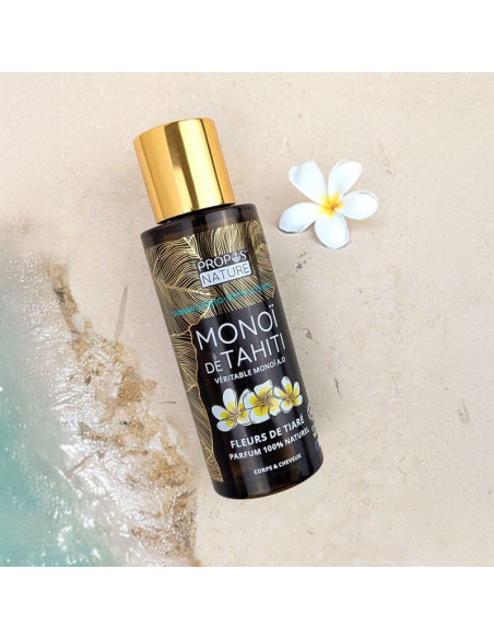 Huile de Monoï de Tahiti BIO cosmos organic - Propos nature plage