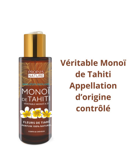 Huile de Monoï de Tahiti BIO cosmos organic - Propos nature