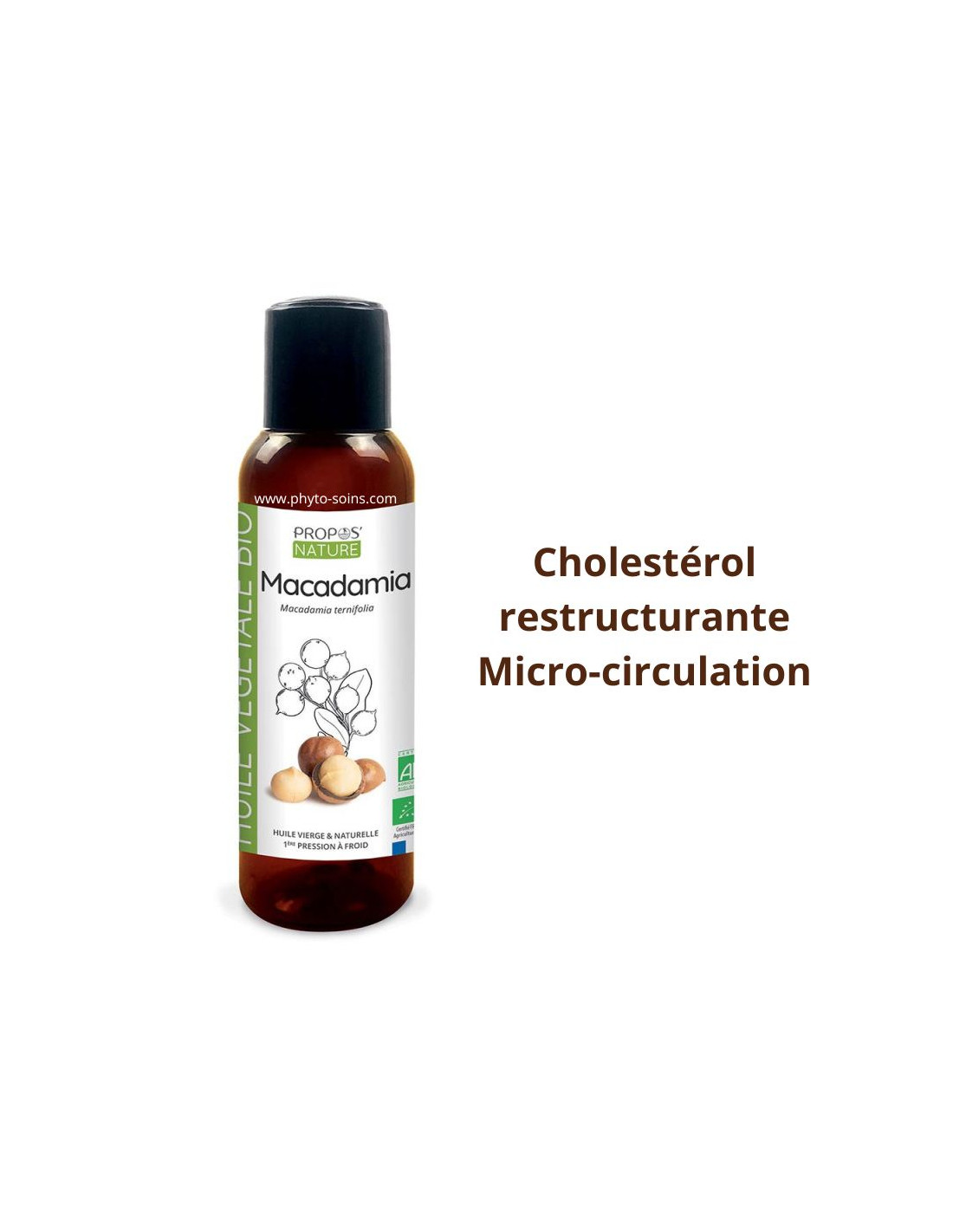 Huile Végétale de Macadamia BIO cosmos organic - Propos nature