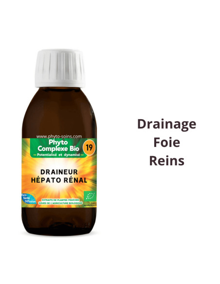 Phyto-complexe BIO n°19 Draineur hépato rénal - Phytofrance par phyto-soins.com