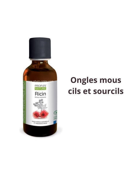 Huile Végétale de Ricin BIO cosmos organic- 50ml - Propos nature