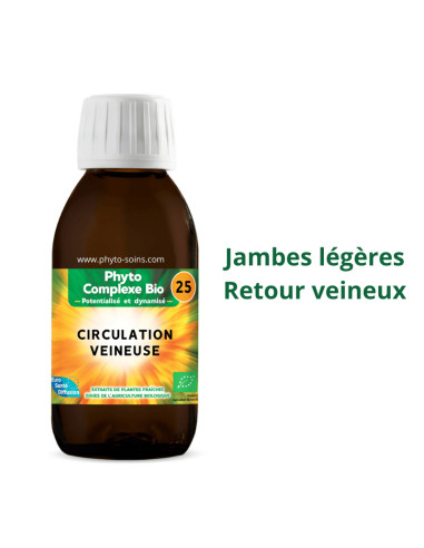 Phyto-complexe BIO n°25 Circulation veineuse (jambes lourdes) - Phytofrance par phyto-soins.com