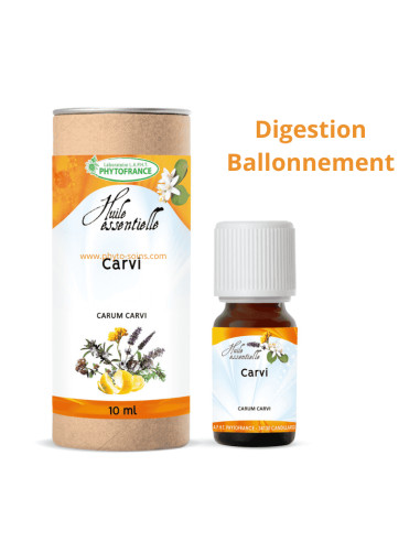 Huile essentielle de Carvi BIO, pure et naturelle - phytofrance par phyto-soins.com