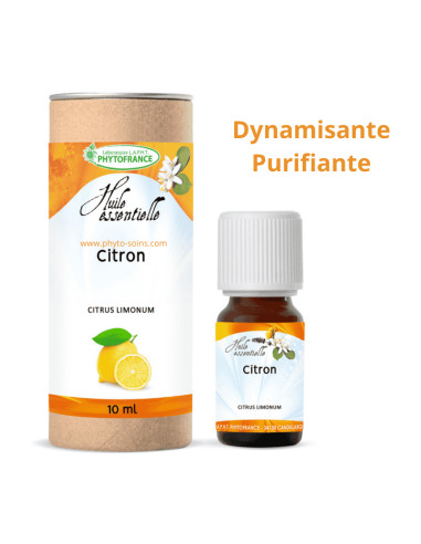Huile essentielle de Citron BIO, pure et naturelle - Phytofrance par phyto-soins.com
