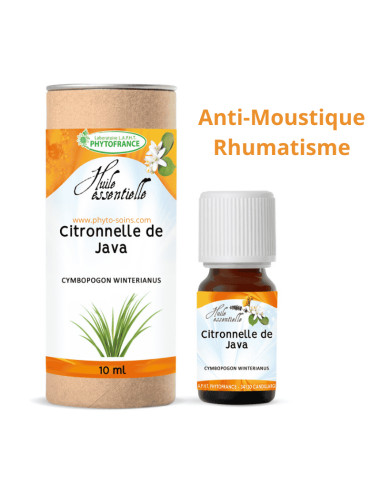 Huile essentielle de Citronnelle de Java BIO, pure et naturelle - phytofrance par phyto-soins.com