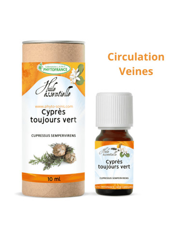 Huile essentielle de Cyprès toujours vert BIO, pure et naturelle - phytofrance par phyto-soins.com
