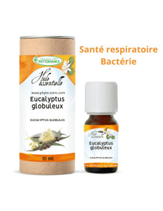 Huile essentielle d'Eucalyptus Globuleux BIO, pure et naturelle Phytofrance par phyto-soins.com