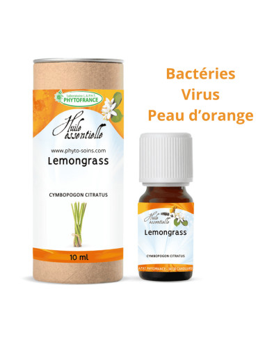 Huile essentielle de Lemongrass BIO pure et naturelle - phytofrance par phyto-soins.com