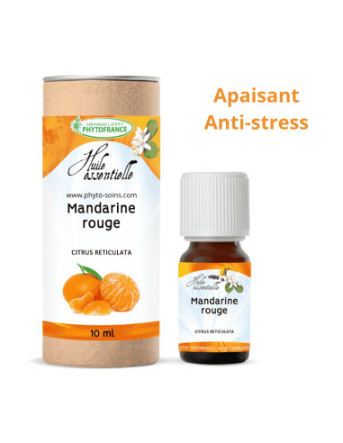 Huile essentielle de Mandarine rouge BIO, pure et naturelle phytofrance par phyto-soins.com