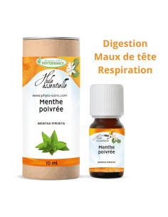 Huile essentielle de Menthe poivrée BIO, pure et naturelle - phytofrance par phyto-soins.com
