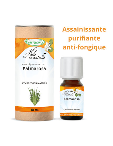 Huile essentielle de Palmarosa BIO, pure et naturelle - Phytofrance par phyto-soins.com