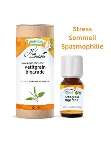 Huile essentielle de Petit grain bigarade BIO, pure et naturelle - Phytofrance par phyto-soins.com