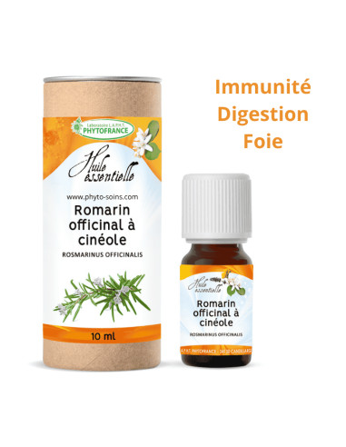 Huile essentielle de Romarin à cinéole BIO, pure et naturelle - Phytofrance par phyto-soins.com