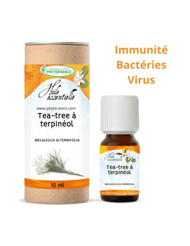 Huile essentielle de Tea tree BIO (arbre à thé), pure et naturelle - Phytofrance par phyto-soins.com