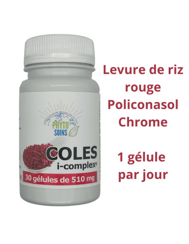 Gélules Coles i-complex- Levure riz rouge - Phyto-soins