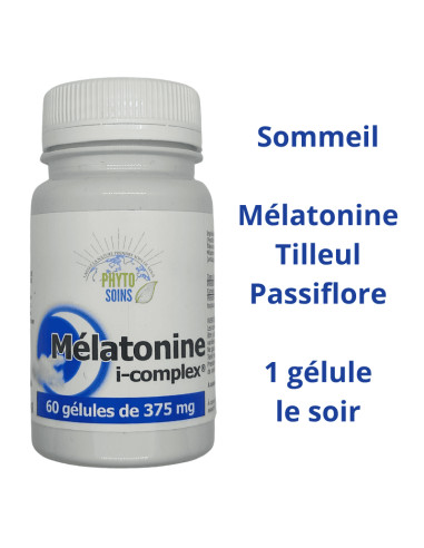 Gélules Mélatonine i-complex- Sommeil et décalage horaire - Phyto-soins