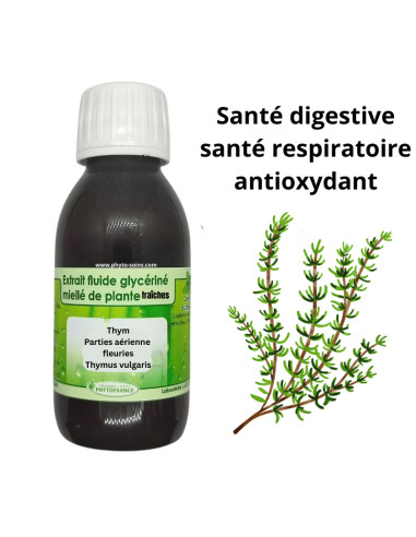 Extrait fluide glycériné miellé de Thym vulgaire BIO - Phytofrance