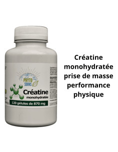 Gélules de Créatine monohydratée- Performance physique - Phyto-soins